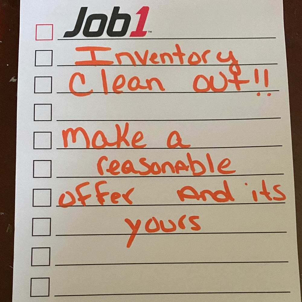 INVENTORY CLEAN OUT